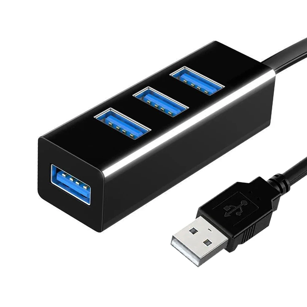 USB 2.0 Hub USB Hub 2.0 Multi USB Splitter Power Adapter ความเร็วสูง 4 พอร์ต All In One สําหรับ PC Windows อุปกรณ์เสริมคอมพิวเตอร์
