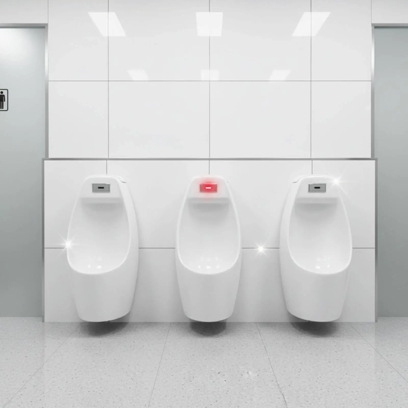 Commercial Urinal Sensor Valve ABS Material with Two Stage Flush for Smart Toilet Hands Free Bathroom Accessories Kit