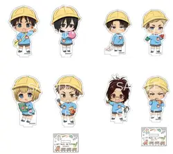 Anime Peripheral Attack On Titan Acrylic Plate Eren Mikasa Armin Levi Erwin Hange Sasha Cartoon Figure Toys Children Gifts