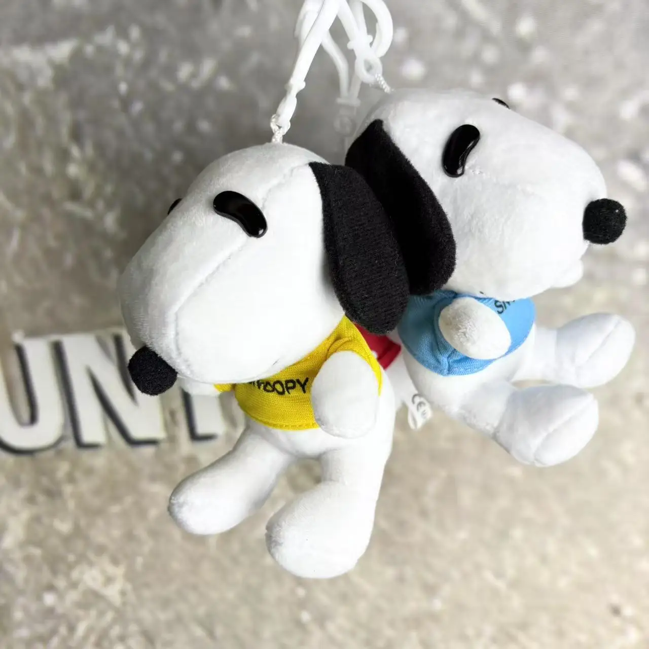 3 pezzi 11 cm carino di alta qualità arachidi snoopy peluche ciondolo giocattoli Snoopy cane Woodstock portachiavi giocattoli animali