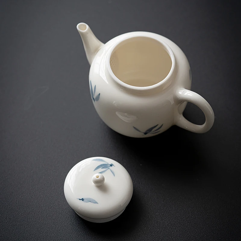 

Pure Hand Drawing Phalaenopsis Scented Teapot Ceramic Single Chinese Set Household Small Porcelain Pot