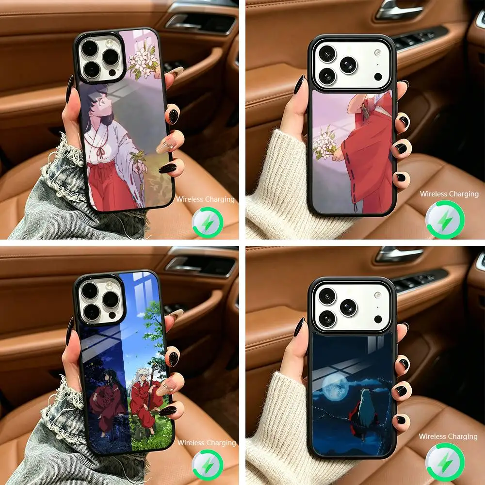 

I-Inuyasha -Anime Character Phone Case For IPhone17 16 15 14 13 12 11 Pro Max 16/15/14Plus Wireless Charger Cover Funda