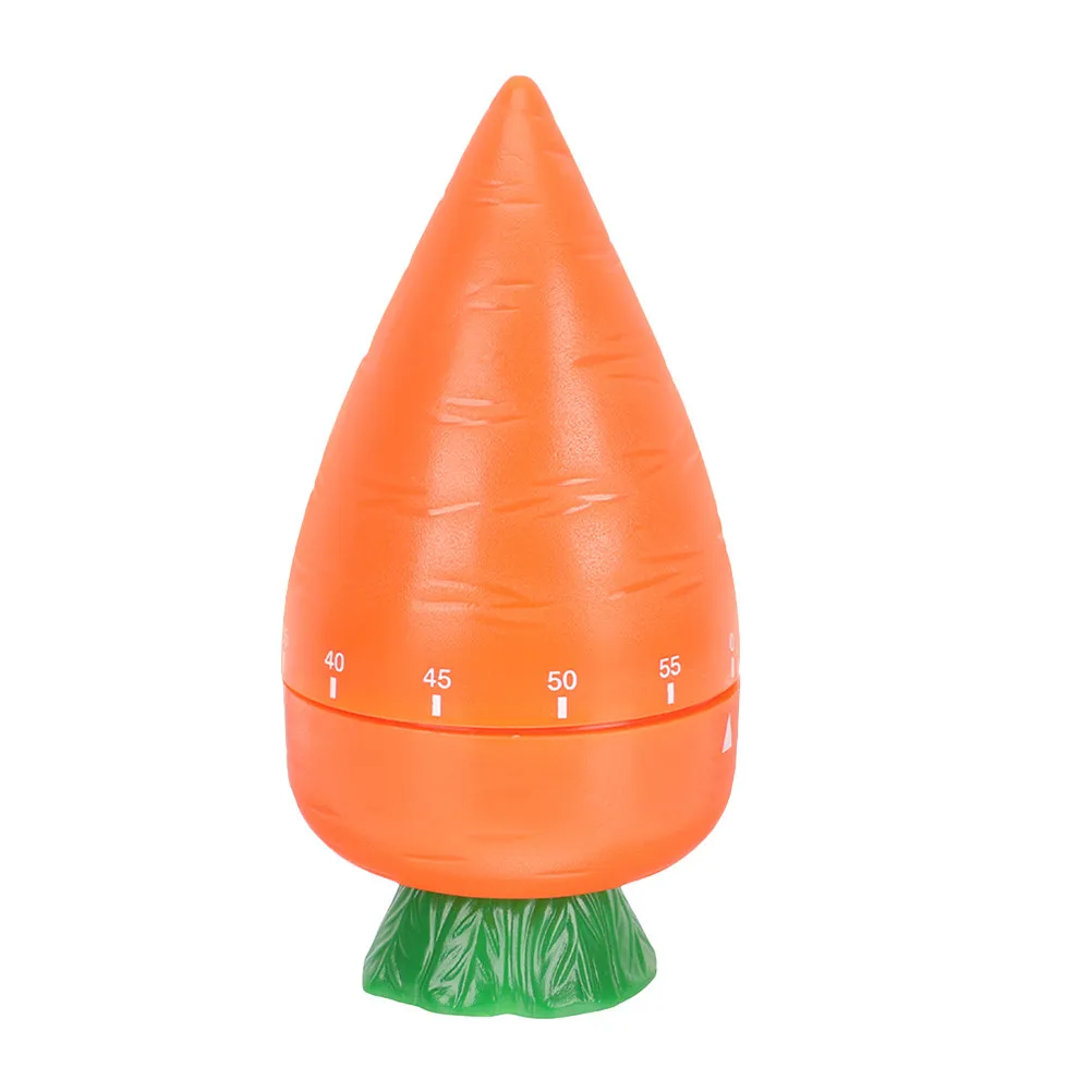 60-Minute Mechanical Kitchen Timer Carrot Design Cute Loud Alarm Timer for Cooking Baking Egg Timing Study Time Management Tool