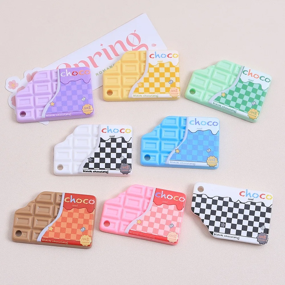 

Новый большой шоколадный подвесной кулон из смолы, кабошон, 10 шт., для украшения своими руками, аксессуары, оптовая продажа, орнамент, оптовый поставщик