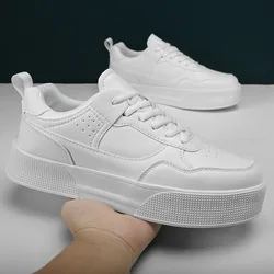 Autumn Men's Flat Casual Sneakers Men's Breathable Sports Men's Lace-up Shallow Low-top White Shoes Series