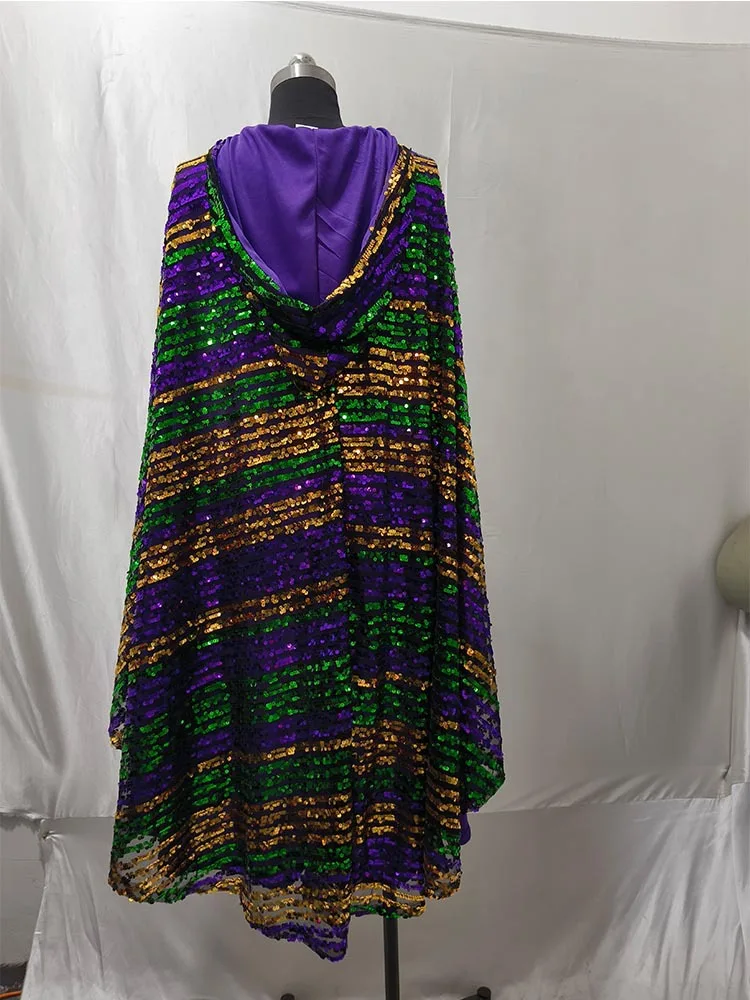 

Накидка с капюшоном, повседневная модная женская ветровка с блестками на Хэллоуин, другие материалы, 00% осень 2025 г.