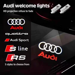 Car Door Wireless Welcome Light LED HD Projector Lamp Decoration For Audi Sline A1 A3 A4 B8 B7 A5 A6 C7 A7 A8 B9 B6 C6 Q2 Q3 Q5