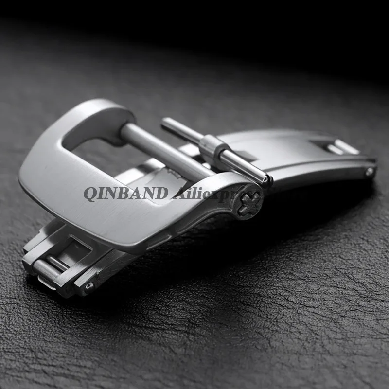 18/20 مللي متر الفولاذ المقاوم للصدأ مشبك ساعة ل ريتشارد ميل مزدوجة الصحافة للطي فراشة مشبك نشر المشبك حزام ساعة زر