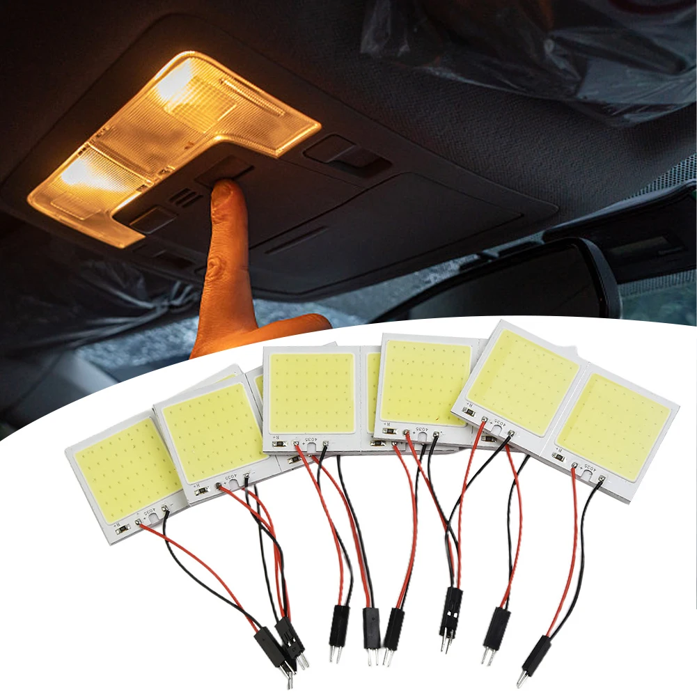 Interior Lamp Panel Lights White 10 Pcs 18 LED Chips 40 X 20mm Accessories COB DC 12V Dome Parts T10 Adapter Garden