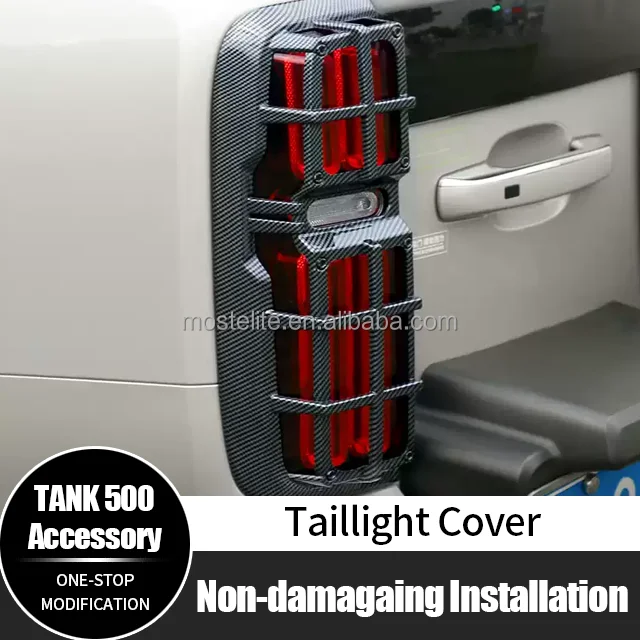 High Quality ABS OEM Carbon Fiber Rear Lamp Decoration Frame Tail Light Trim Cover for GWM Tank 500