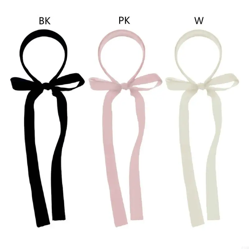 

P8DB Korean Headband DIY Ribbon Bezel Hairband Perfect for Special Occasions Event