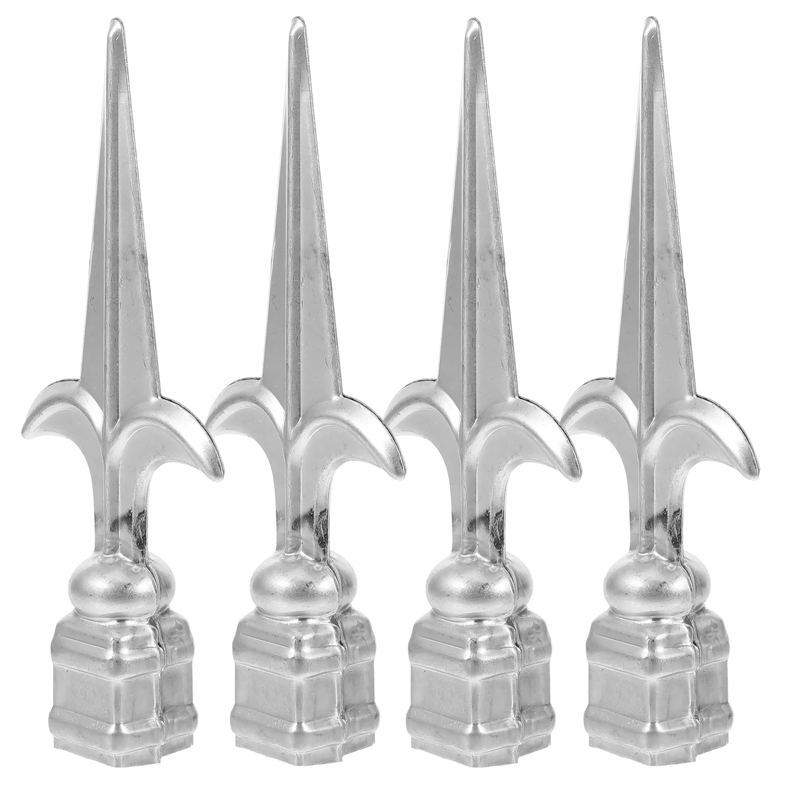 4pcs Spearhead Iron Flower Accessories 118 Hollow Steel Fence Post Caps Repair Cover Wood Finials Gate Decorative