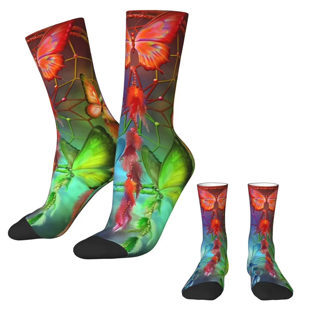 Dream Catcher Socks Rainbow Dreams Kawaii Stockings Autumn Non Skid Women Men Socks High Quality Design Running Sports Socks