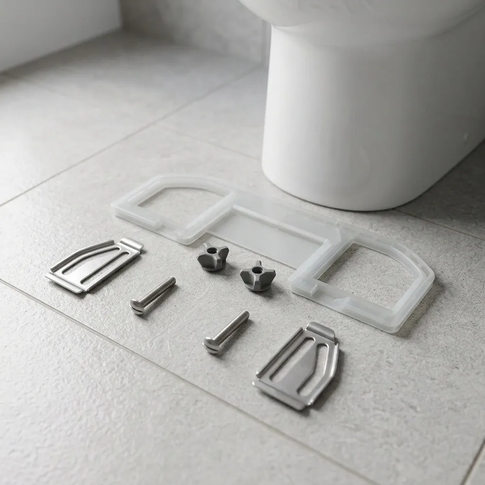 Bidet Seat Installation Kit with Screws Washers and Mounting Brackets for Standard Smart Toilet Lid Accessories