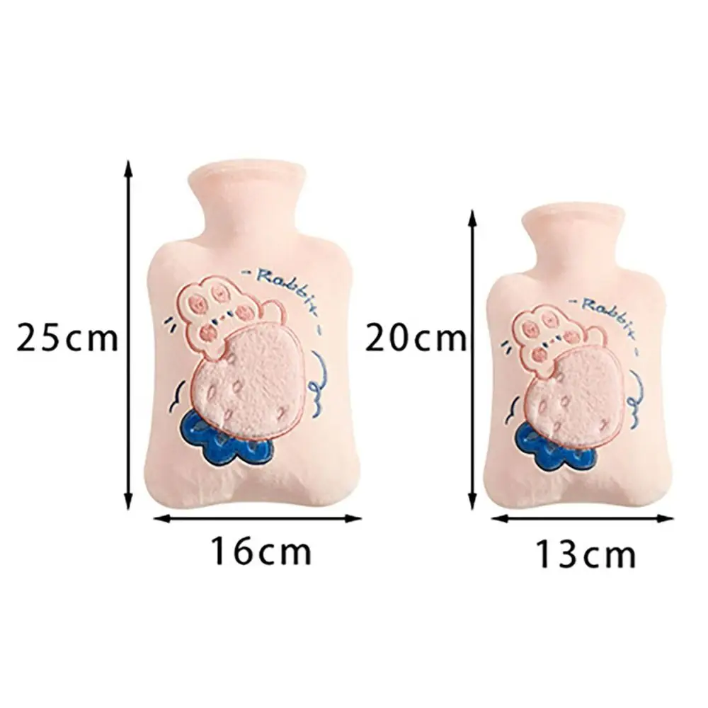 500/1000ML simpatico cartone animato peluche bottiglia di acqua calda scaldamani borsa dell\'acqua scaldamani riempito borse di acqua calda portatili