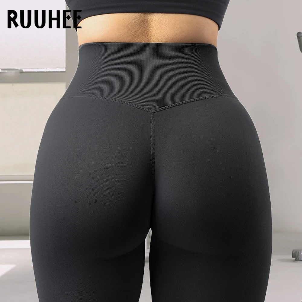 RUUHEE Seamless Leggings For Women High Waist Workout Leggings Women Solid Scrunch Butt Lifting Leggings For Fitness Yoga Pant