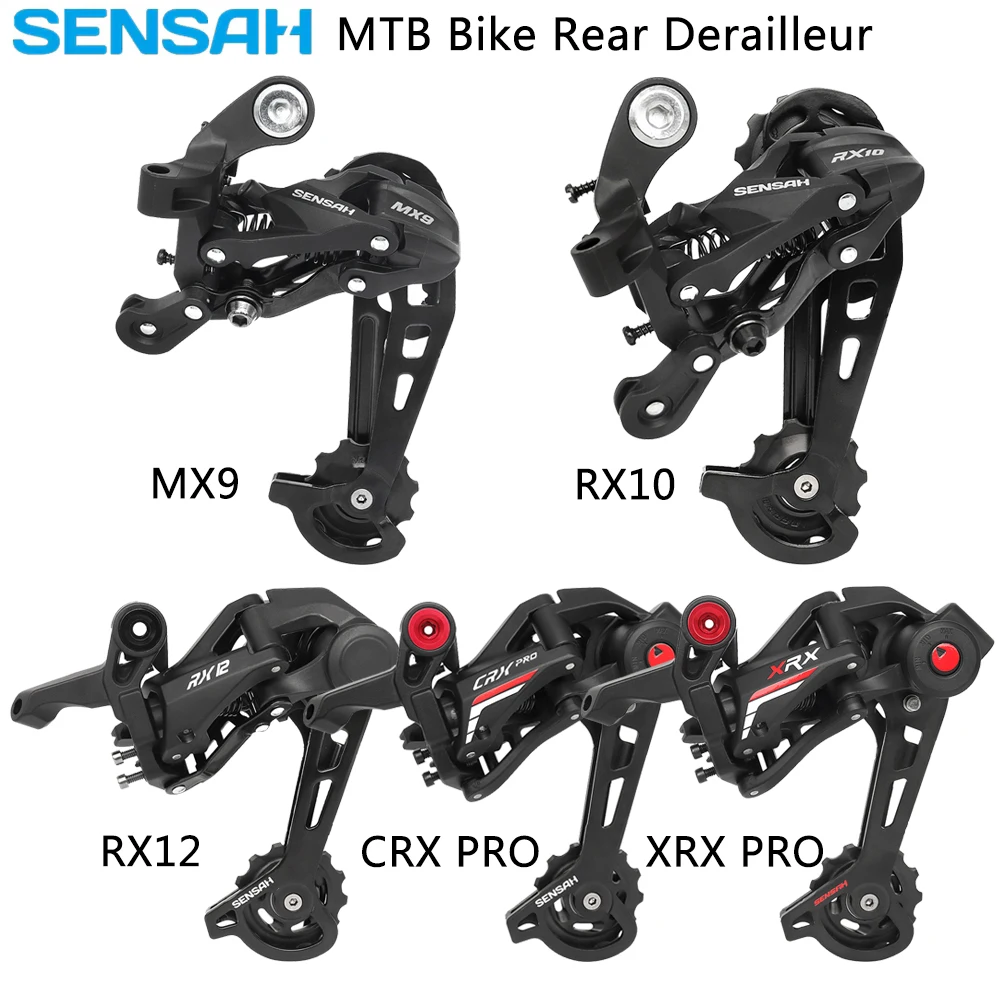 SENSAH MTB Bike Derailleurs MX9 RX10 RX12 CRX PRO XRX 9/10/12 Speed Rear Derailleur for Mountain Bike Compatible Sram