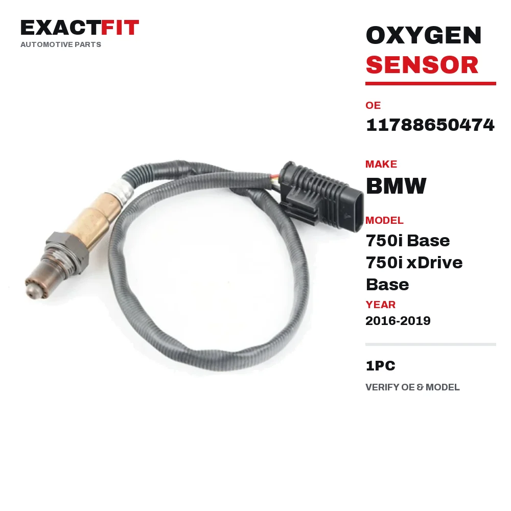 11788650474 Front Oxygen O2 Lambda Sensor for BMW 750i 750i xDrive Base Sedan 4-Door 4.4L 2016-2019 Exhaust Sensor
