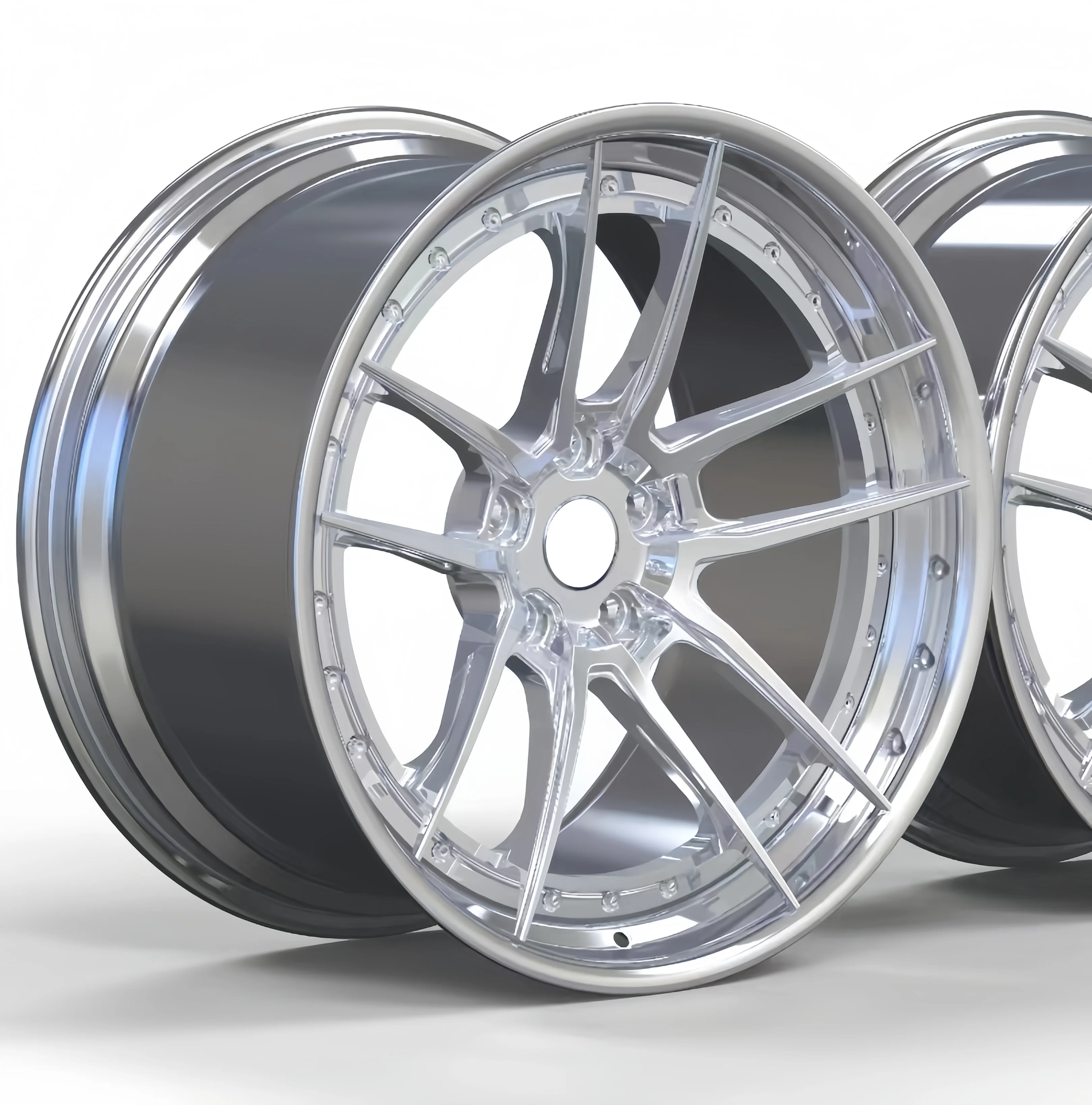 

XINLAI Custom Deep Concave Multi Spoke 17 18 19 20 21Inch Aluminum Alloy 2-piece Forged Wheels for BMW 650i