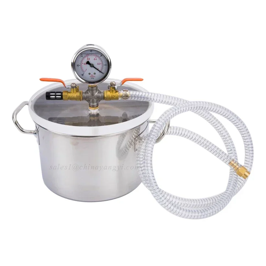 3 5 7 Gallon Optional Stainless Steel Lab Vacuum Degassing Chamber for Laboratory Extraction Silicone Rubber Degassing