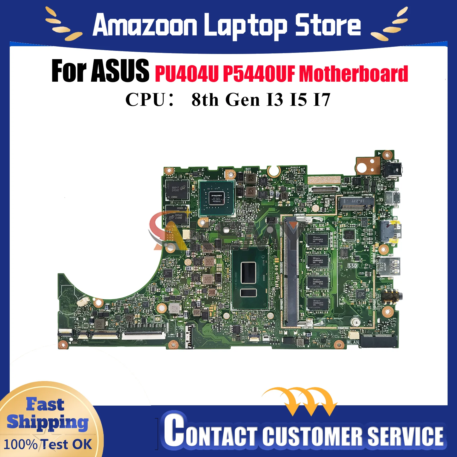 

P5440UF Материнская плата для ноутбука ASUS ProArt P5440UF PU404U P5440U Материнская плата для ноутбука с процессором I3 I5 I7 100% тестирование ОК быстрая доставка