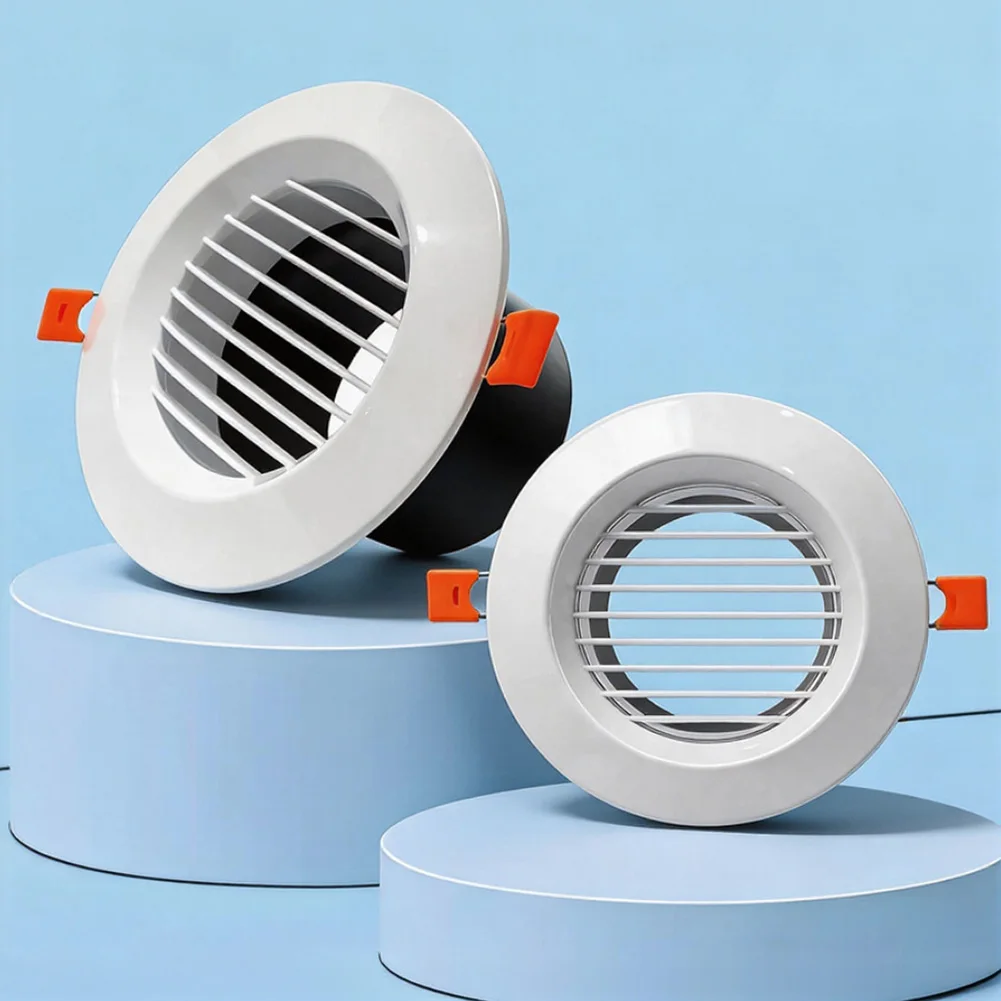 75mm 100mm Slanted Louvered Vent Cover ABS Weatherproof Exhaust Airflow Bathroom Dryer Attic Wall Ceiling Replacement Parts