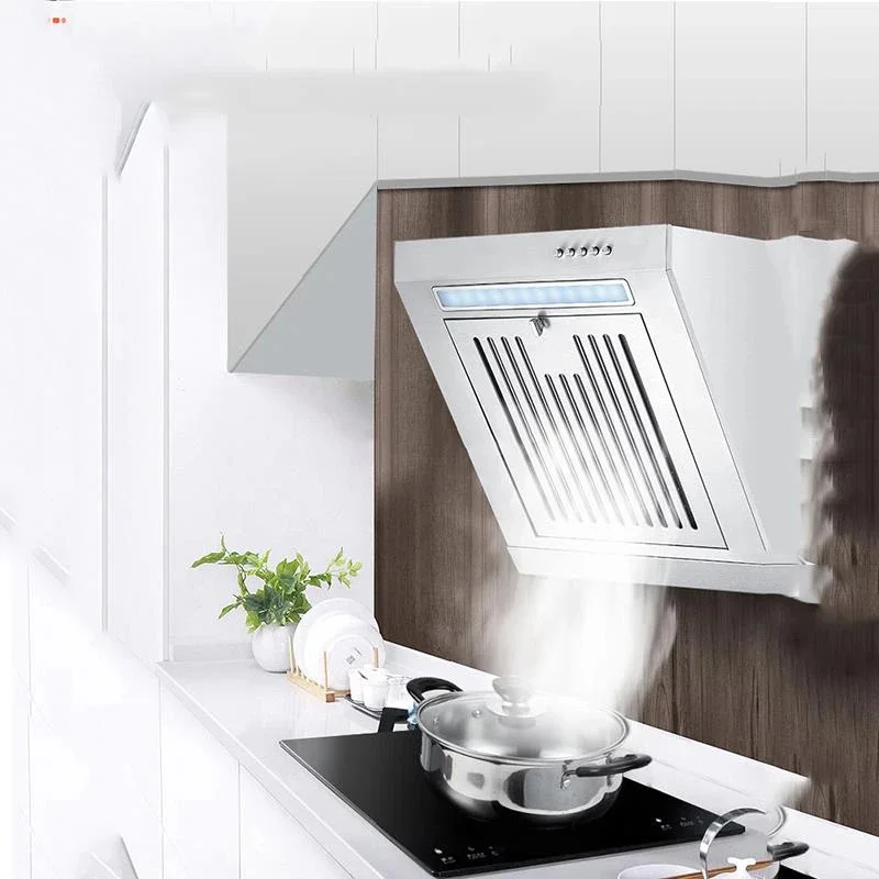 230W Mini Side Suction Range Hood Stainless Steel Panel Hanging Household Ventilator 380mm Kitchen Exhaust Cooker Hoods