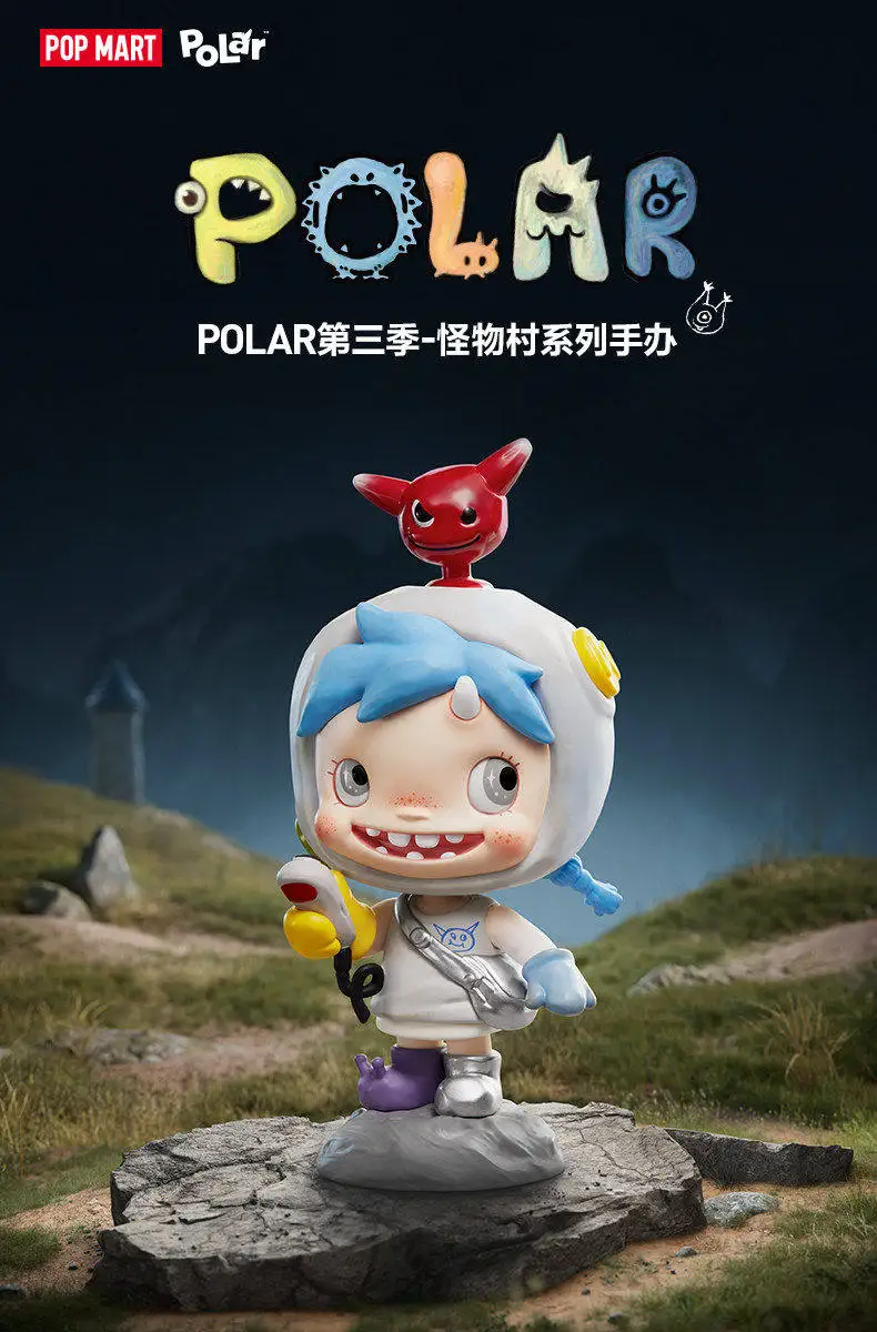 Original POP MART POLAR Monster Village Serie Saison 3 Blind Box Actionfigur Spielzeug Desktop-Dekoration Ornament Überraschungsgeschenk – Detail 16