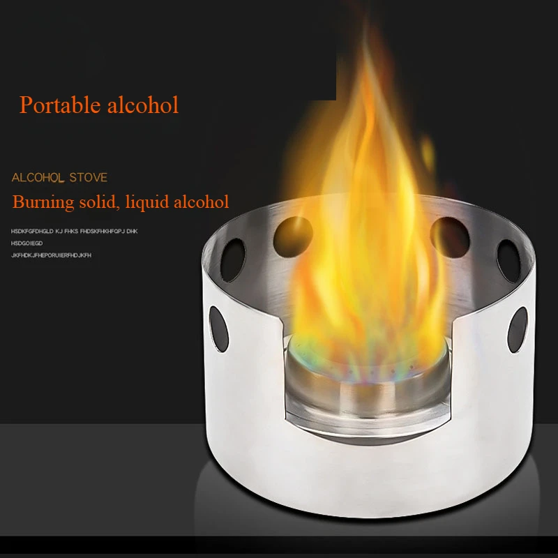 Outdoor Mobile Kitchen Mini Burner Alcohol Lamp Camping Equipment and Accessories Novel Supplies Portable Visitor Burner