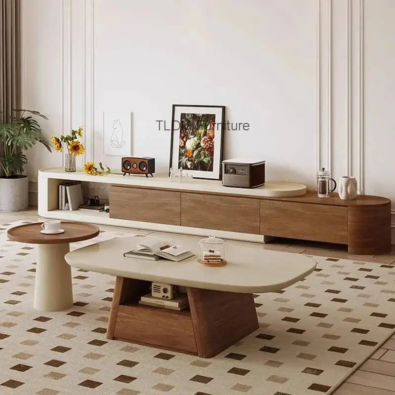 

Wood Modern Tv Stands Coffee Aesthetic Luxury White Retro Hallway Tv Table Storage Drawers Suporte Para Tv Unique Furniture
