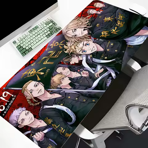Gaming Mouse Pad T-Tokyos R-Revengers Laptop Desk Mat Gamer Accessories Cute Mouse Mat Office Rubber Tablepad Anime XXL Mousepad