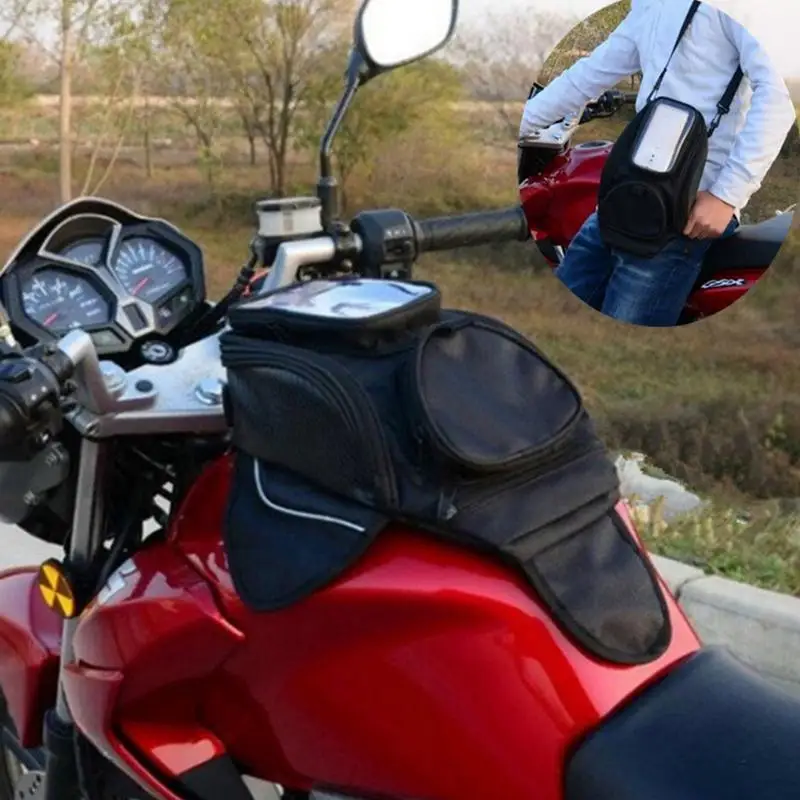 

﻿ Motorcycle Tank Bag Motorbike Water Resistant Tank Organizer Pouch Motorbike Riding Bag With Super Strong Magnetic for Cycling