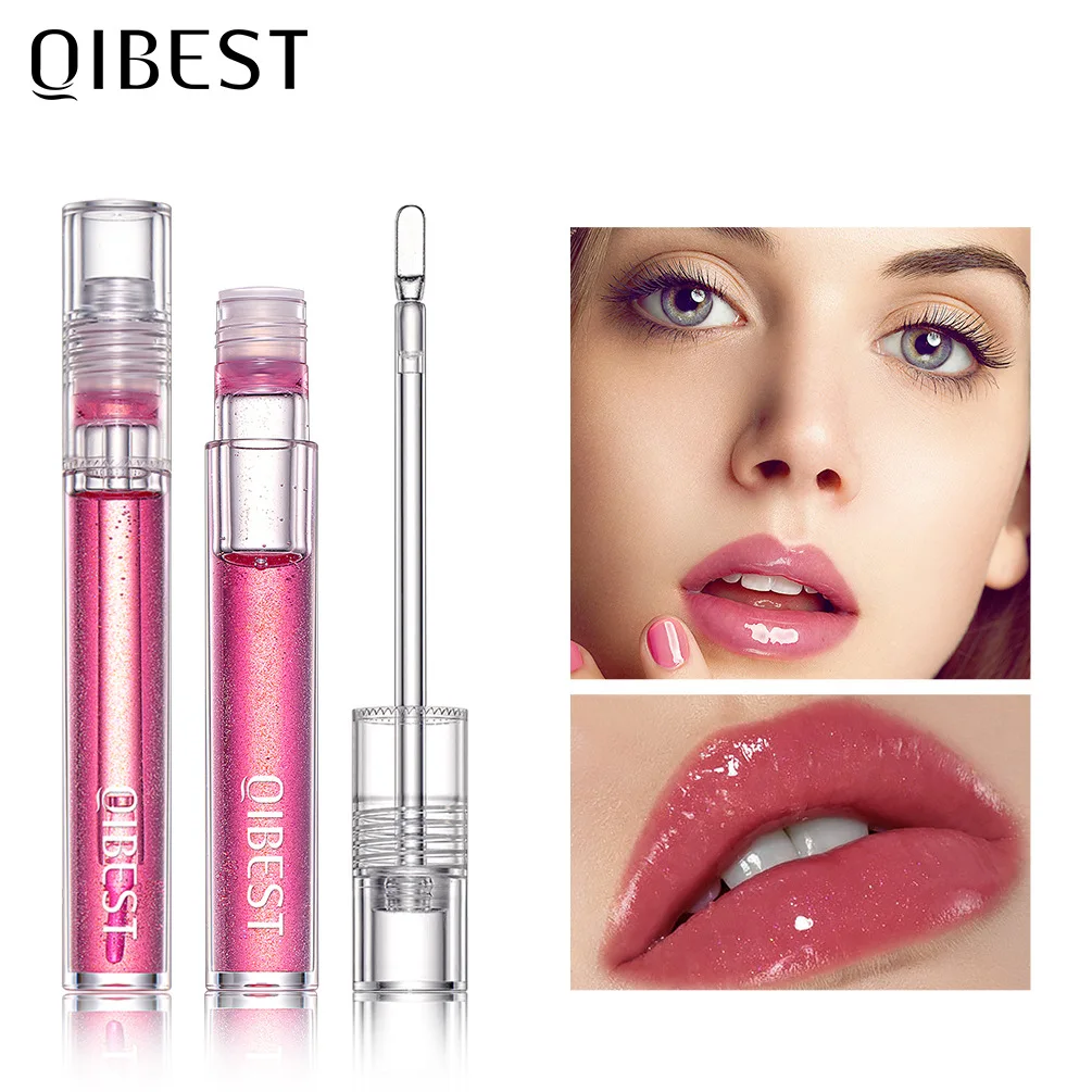 Lip Gloss Transparent Holographic Lip Plumping Shiny Pearl Moisturizer Color-Changing Oil Lip Makeup Plumper Nutritious Care