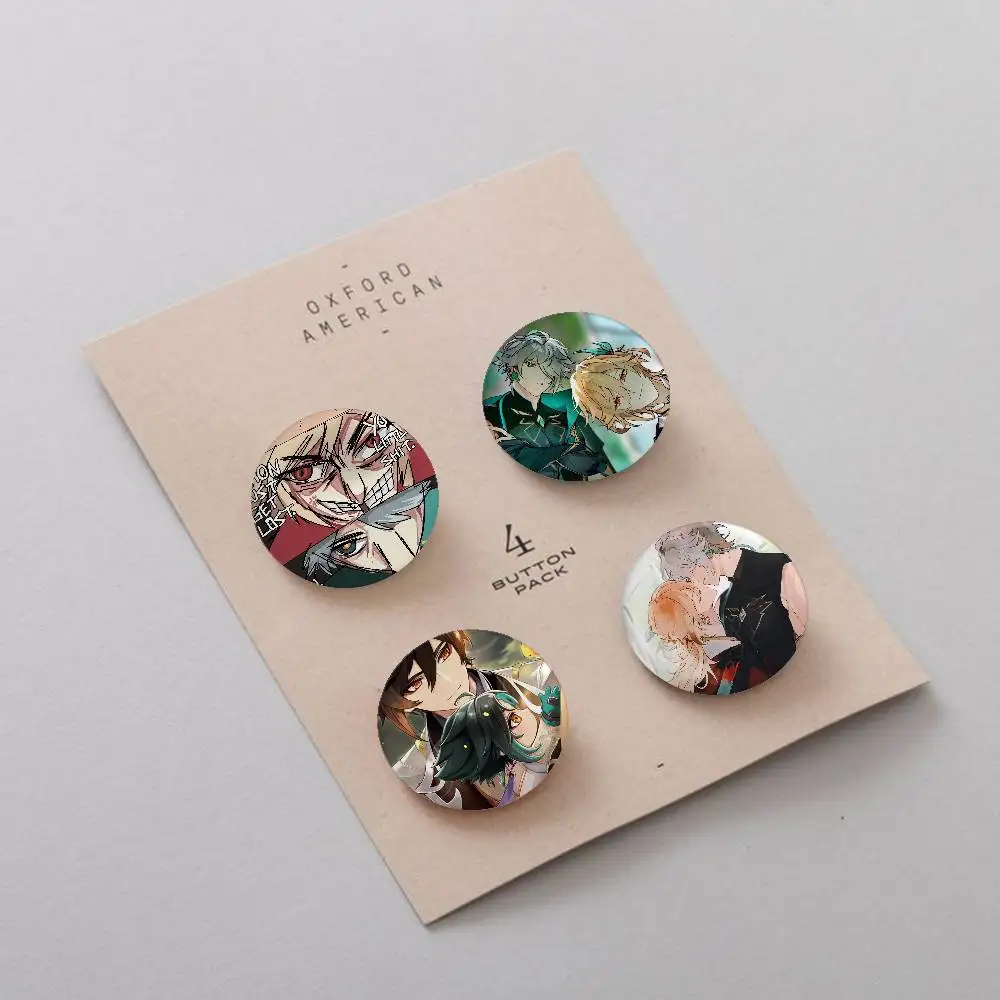 جينشين إمباكت كافيه الهيثم شارات صفيح دبوس زر مخصص أنيمي دور المدرسة القديمة بروش الكرتون طوق شارة هدية