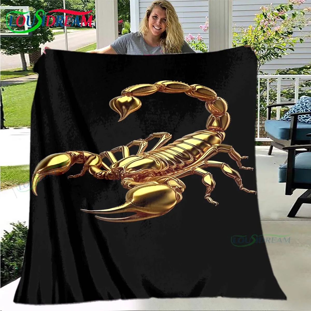 حار العقرب نمط بطانية الفانيلا بطانية رقيقة المحمولة المنزل السفر مكتب الغداء كسر بطانية هدية عيد ميلاد