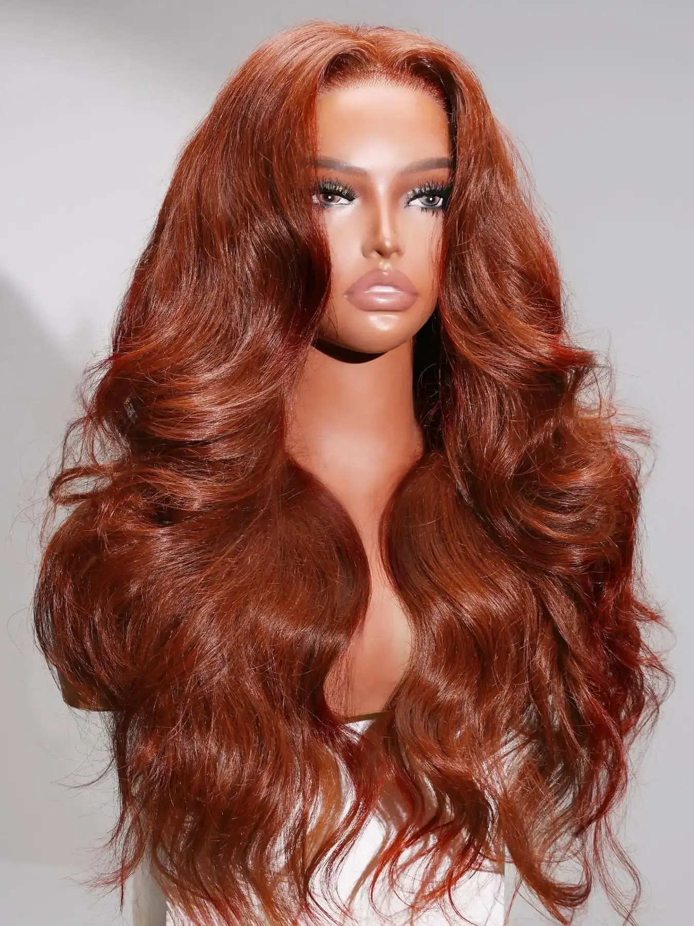 

200 Density Body Wave 13x4 13x6 Red Brown Frontal Wig Brazilian Remy Hair wig HD Transparent Lace 100% Human Hair Wig For Women