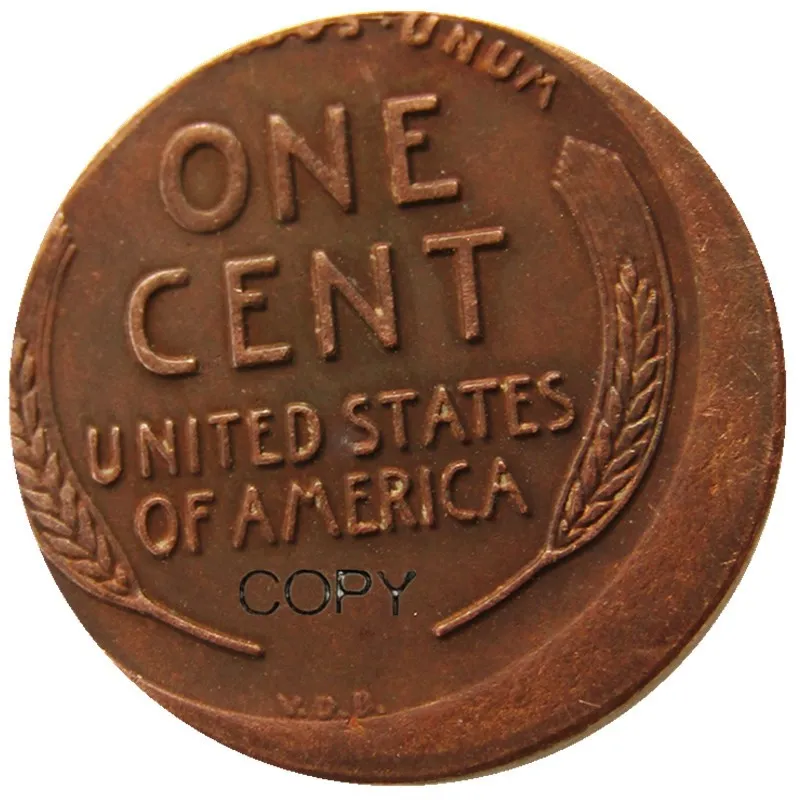 US 1909SVDB One Cent Error with An Off Center Error Copper Copy Coin