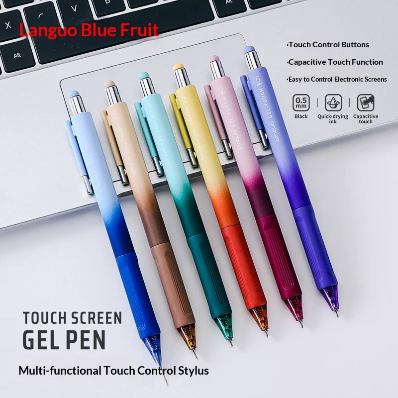 Langguo Multifunctional Touch Pen Gel Pen 0.5mm Ballpoint Pen for Writing Touch Screen Pen Stationery School Office Supplies