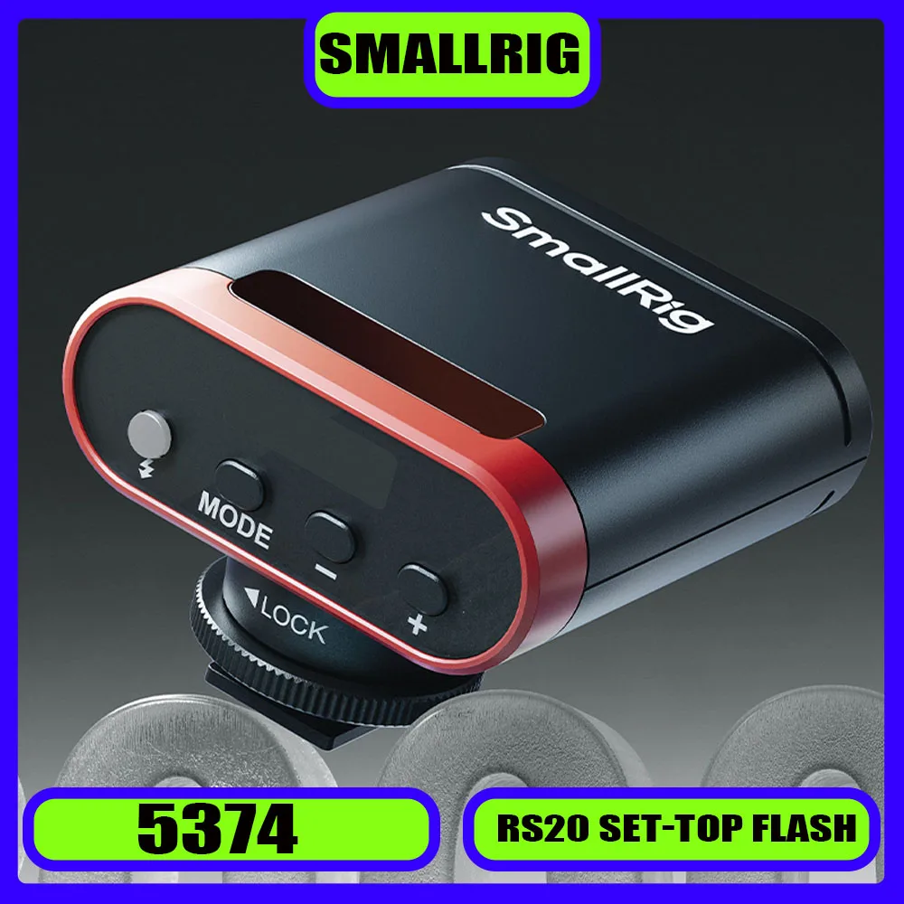 

Фотовспышка SmallRig RS20 Mini Speedlite / Карманная вспышка 5374 с OLED-экраном, 8 режимами и 22 уровнями регулировки света