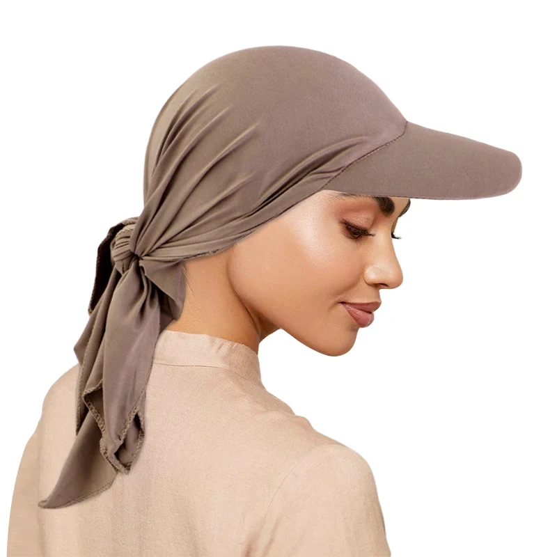 Hijab instantáneo para mujer, gorro de gasa, sombreros de sol musulmanes, bufanda envolvente, gorras de béisbol, Bandana, turbante, 2024