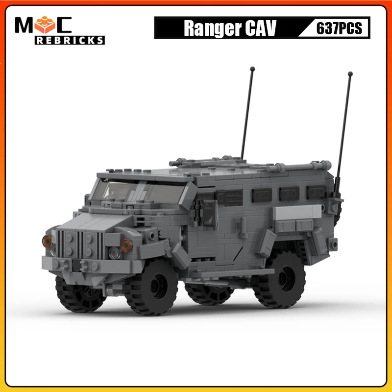 

MOC Building Blocks Military Ranger CAV Defense Truck Ambush Protected Armored Vehicle DIY Technical Model Kid's Bricks Toys