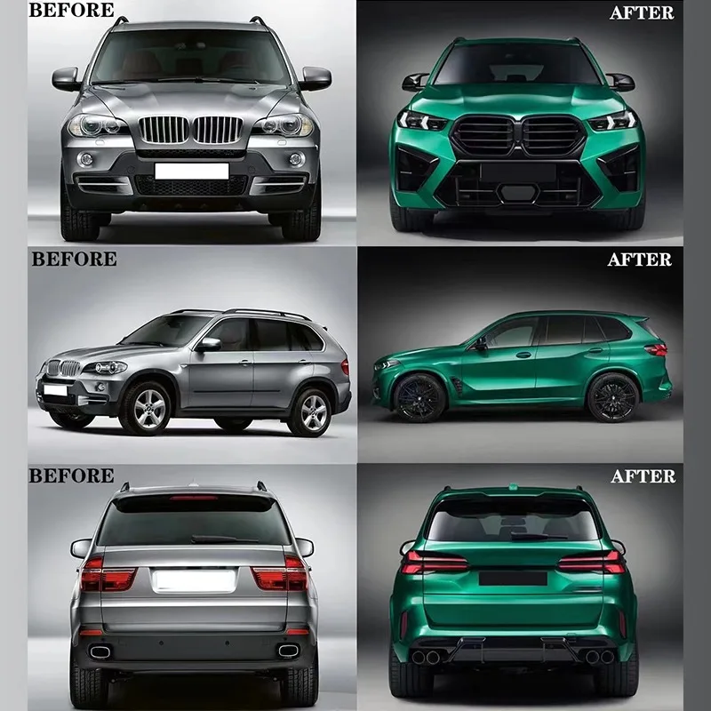 X5 E70 2007-2014 Upgrade Latest Style Full Bodykit Front Rear Bumper Side Skirt Exterior Mod Parts view 5