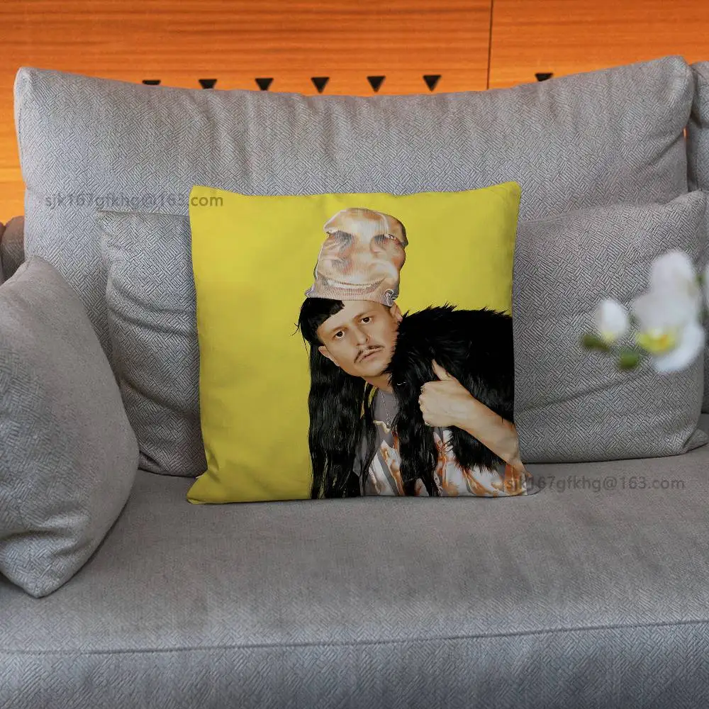 Oliver T-Tree Life Goes On Pillow Case Anti-dustmite Pillowcase Invisible zipper silky short plush Sofa cushion cover