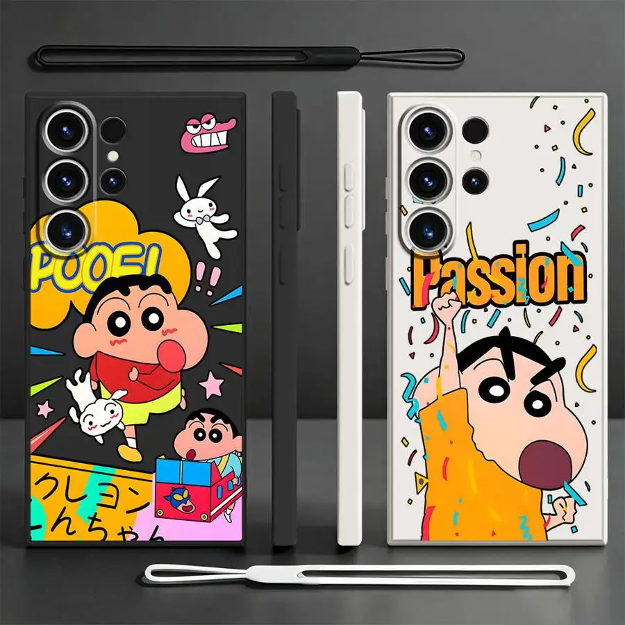Phone Cover Case for Samsung Galaxy S26 S24 Ultra S20 FE Note 20 10 Ultra S22 S21 Plus S25 Edge S23 C-Crayon S-Shinchans