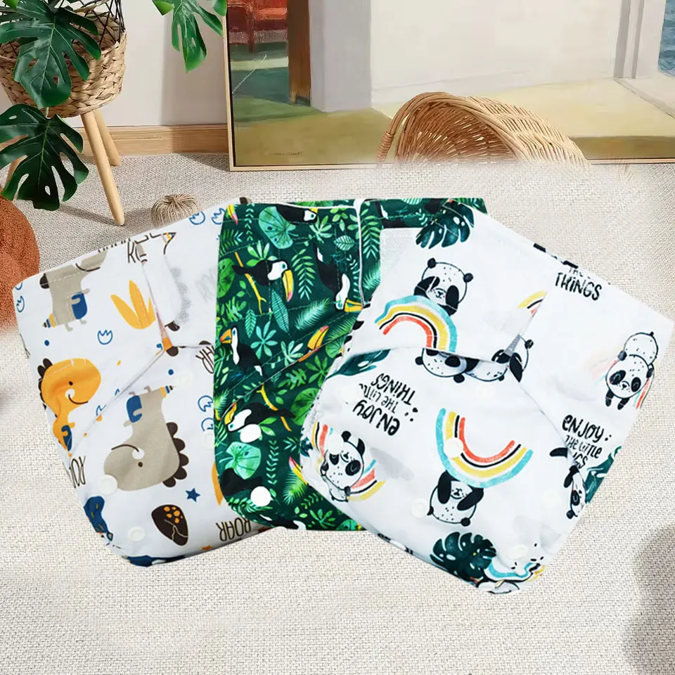 EezKoala New patten OS Fast Dry Sude Cloth Pocket Diapers Hook-loop Baby Nappy Washable &Adjustable Cloth Diapers Baby Nappy