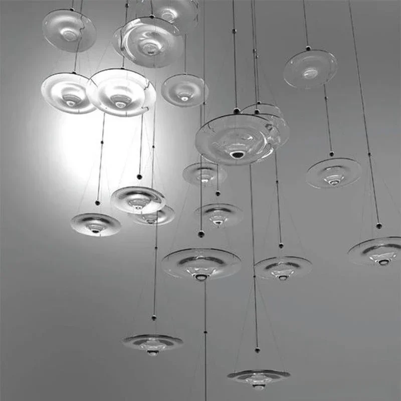 Danish Designer's Creative Water Droplet Pendant Lamp Nordic Restaurant Bedroom Glass Living Room Chandelier Arti Decor Lighting