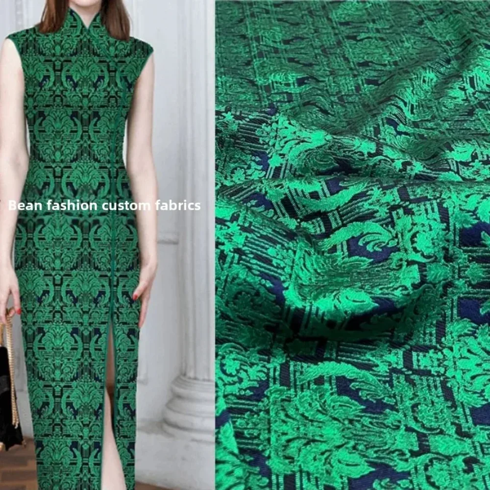 

Yarn Dyed Jacquard Brocade Fabric Chinoiserie Style Flower Dress Coat Clothing Fashion Designer Sewing Material Wholesale Cloth