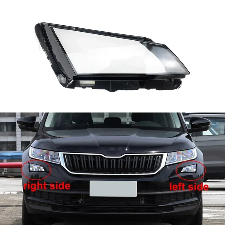 

For Skoda Kodiaq 2017-2020 Small Headlamp Transparent Cover Lamp Shade Headlight Shell Replace Original Lampshade Plexiglass