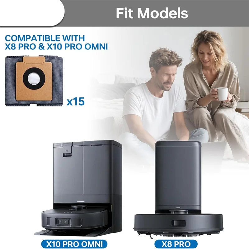 أكياس غبار A76G لأكياس مكنسة Eufy X10 Pro Omni وحقيبة بديلة للمكنسة الكهربائية موديلات X8 Pro