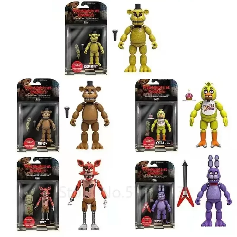 Figuras de Acción FNAF Bear's Midnight Harem, Articuladas, Desmontables, de Five Nights Security Breach, Muñeco de Juguete para Niños, Regalo